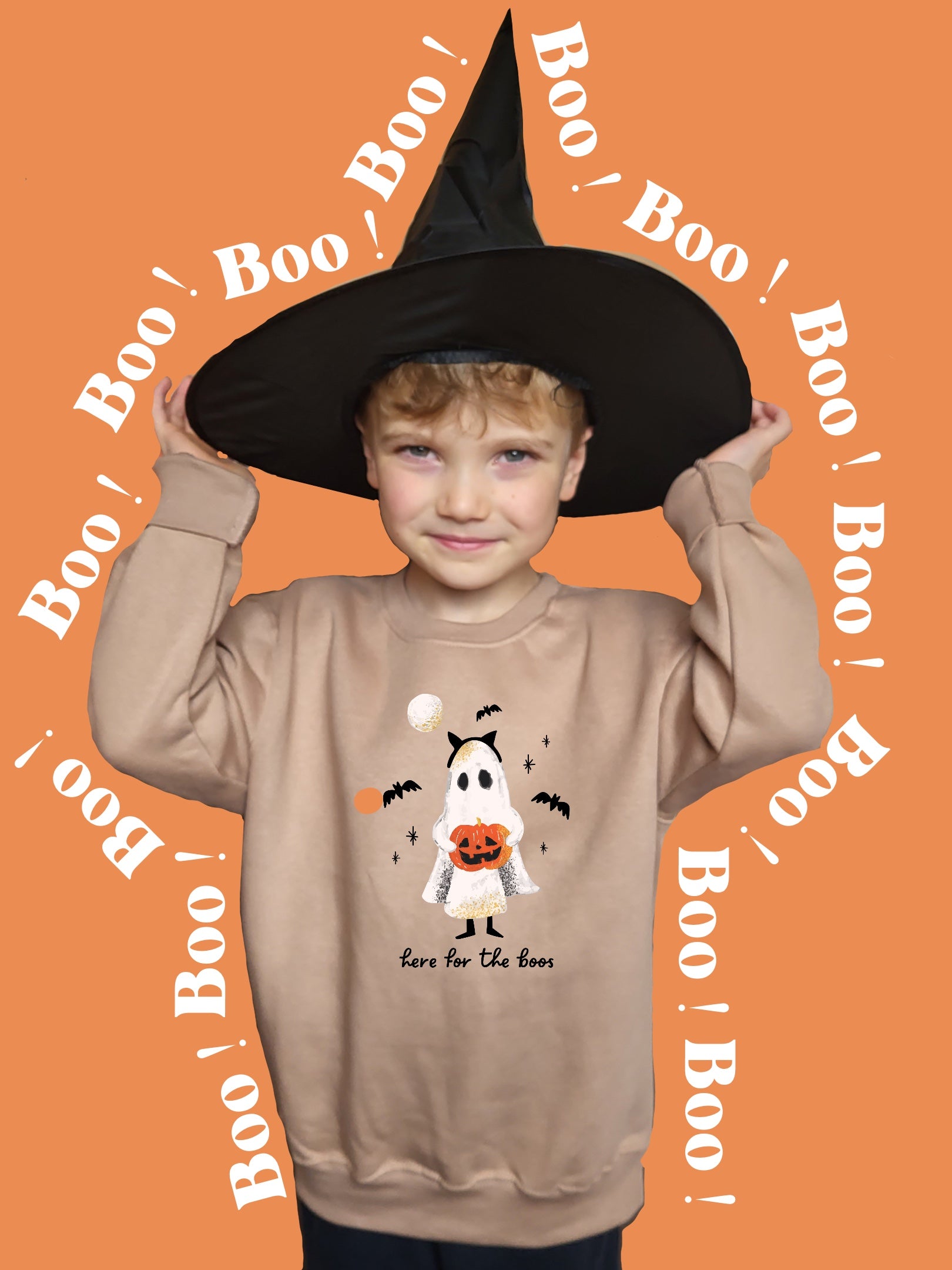 Boo?! - Kids Halloween fleece hoodie - Fall Gift for Kids - Halloween School store Sweatshirt and Hoodie - Fall Toddler Hoodie