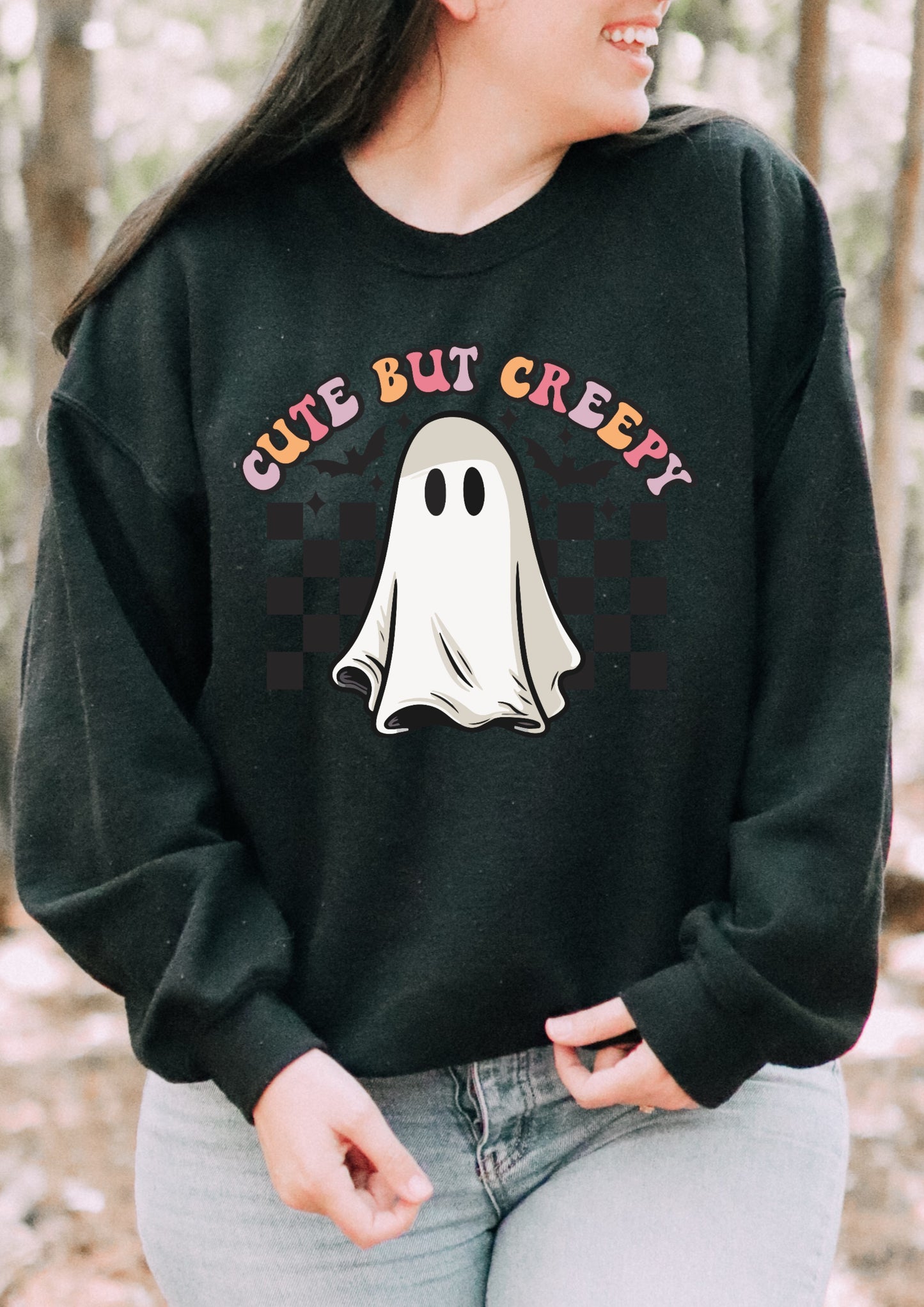 Cute But Creepy Sweatshirt Halloween Autumn