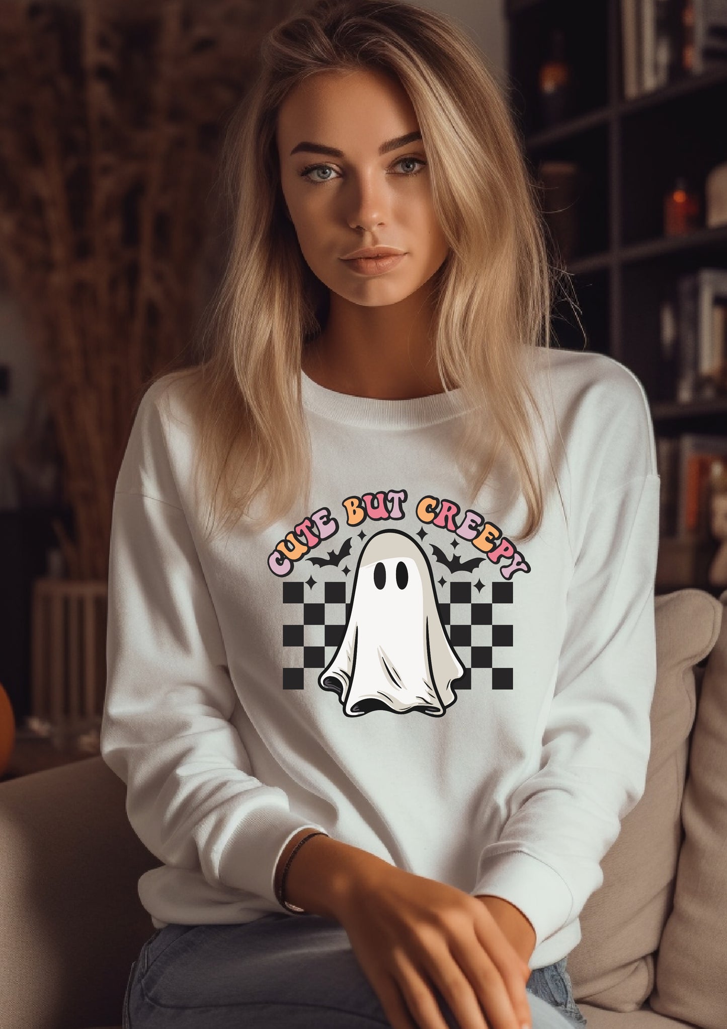 Cute But Creepy Sweatshirt Halloween Autumn