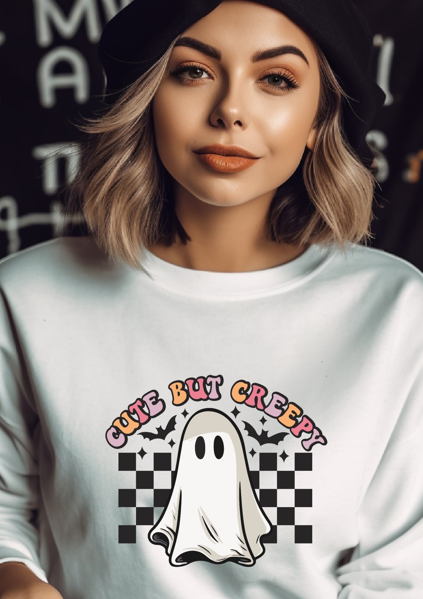 Cute But Creepy Sweatshirt Halloween Autumn