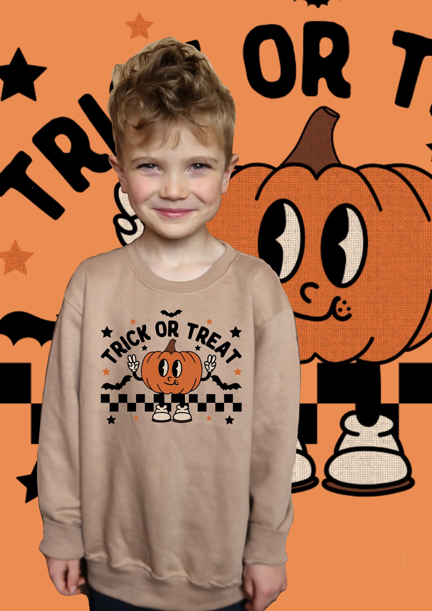 Trick-or-treat design 2 KIDS Sweatshirt Halloween